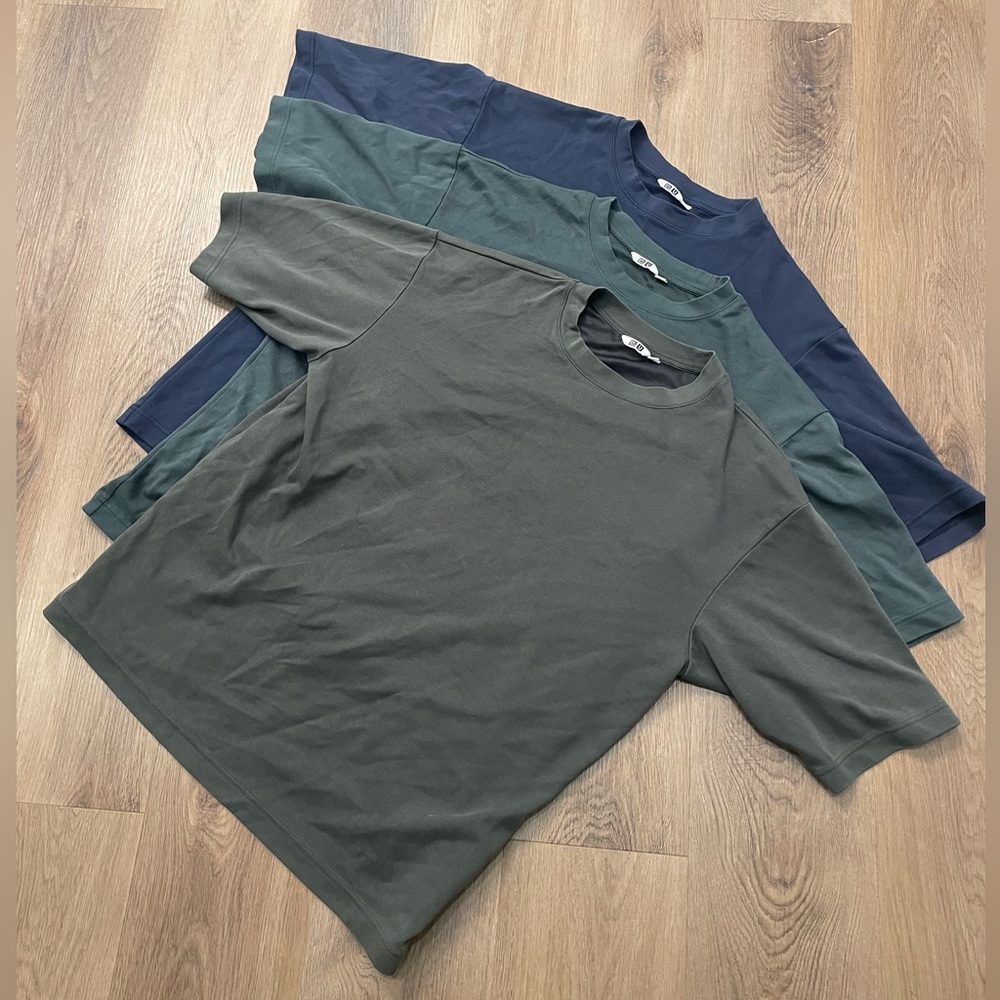 Uniqlo U AIRism Cotton Oversized Crew Neck Half-Sleeve T-Shirt Bundle